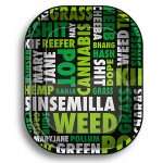 Black Leaf Cannafonts Rolling Tray Small 180x140mm