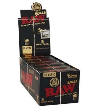 RAW Black Classic Rolls King Size 3m