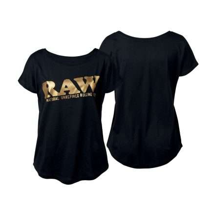 RAW Girl Shirt Black Gold