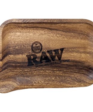 RAW Rolling Tray M Wooden with Pour-out 175 x 275mm