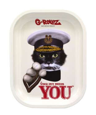 Rolling Tray G-Rollz | Pets Rock - Captain 140 x 180mm