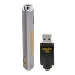 HoneyStick Trigon Vape Pen Battery Silver