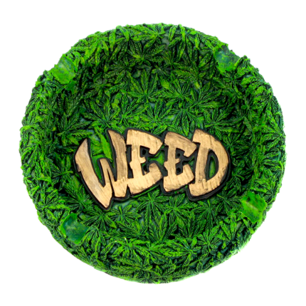 Resin Ashtray Weed 13cm