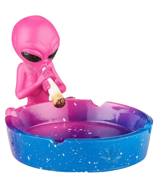Alien Ashtray Blue Pink 12.5cm