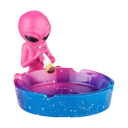 Alien Ashtray Blue Pink 12.5cm