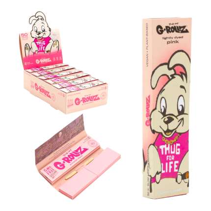 G-Rollz Banksy Thug Life Pink KS Papers + Tips