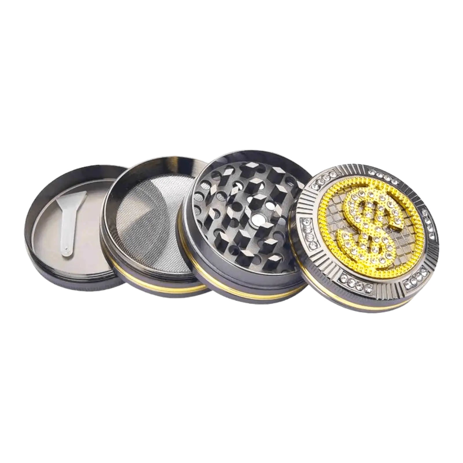 Metall Grinder Golden Dollar Sign