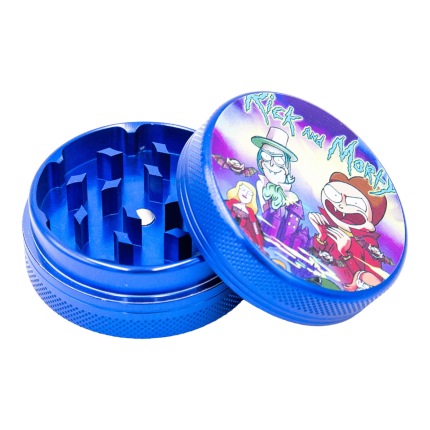 Rick and Morty Aluminium Grinder Blue