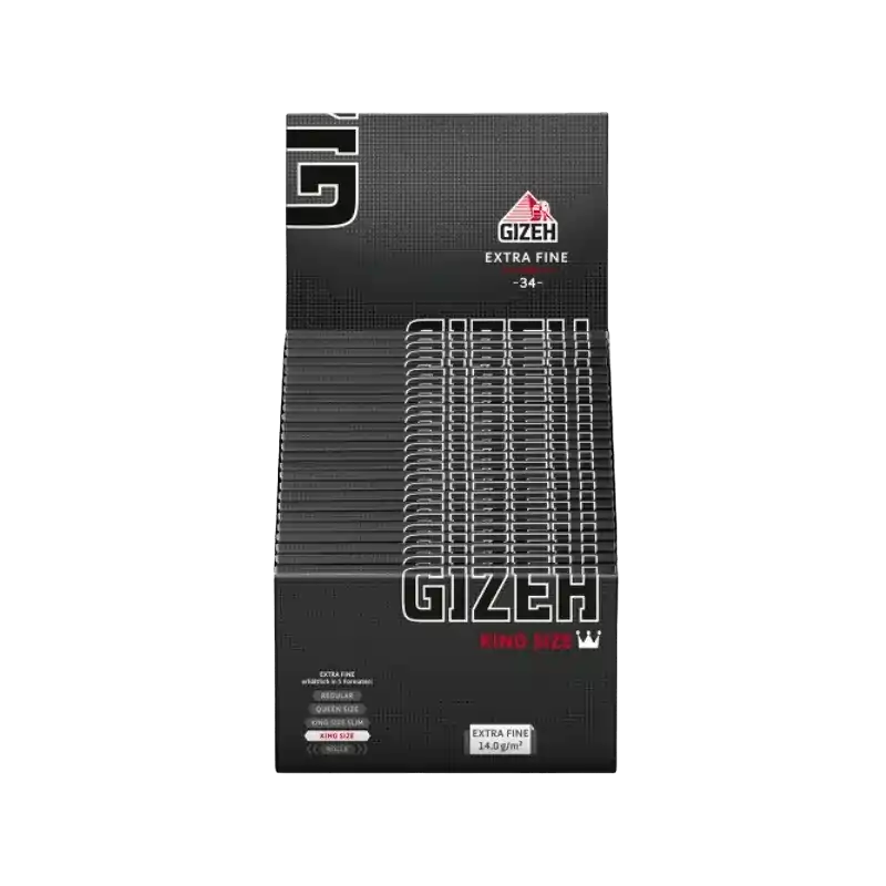 GIZEH Black Slim King Size Box