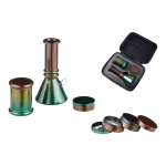 Glasbong & Metallgrinder Set - Carbon
