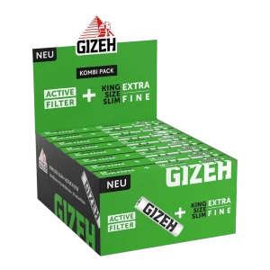 GIZEH BLACK Papers KSS + Aktivkohle Filter Box
