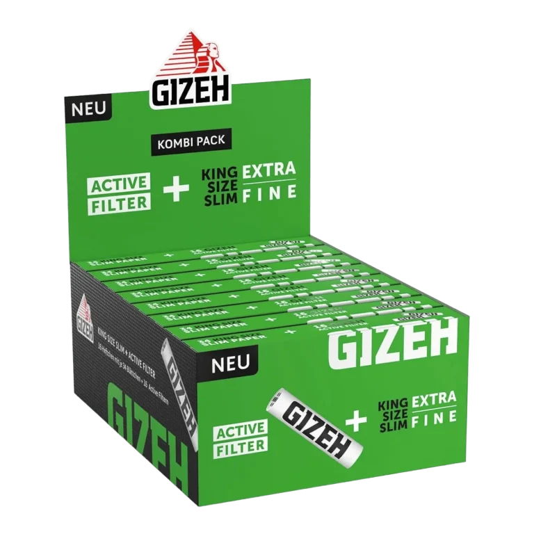 GIZEH BLACK Papers KSS + Aktivkohle Filter Box