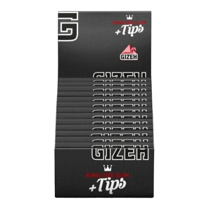 GIZEH Black King Size Slim + Tips