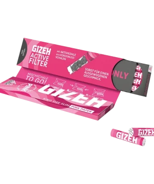 GIZEH PINK Papers KSS + Aktivkohle Filter