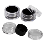 Kunststoffdose mit Silikoneinlage 10ml schwarz