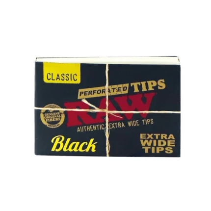 RAW Black Extra Wide Perforated Tips Box