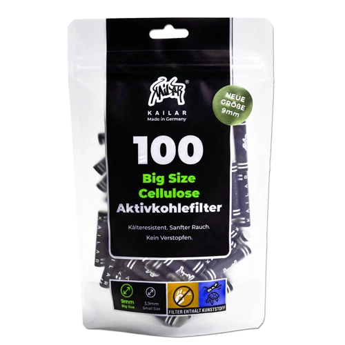 Kailar Aktivkohlefilter 9mm 100Stk.