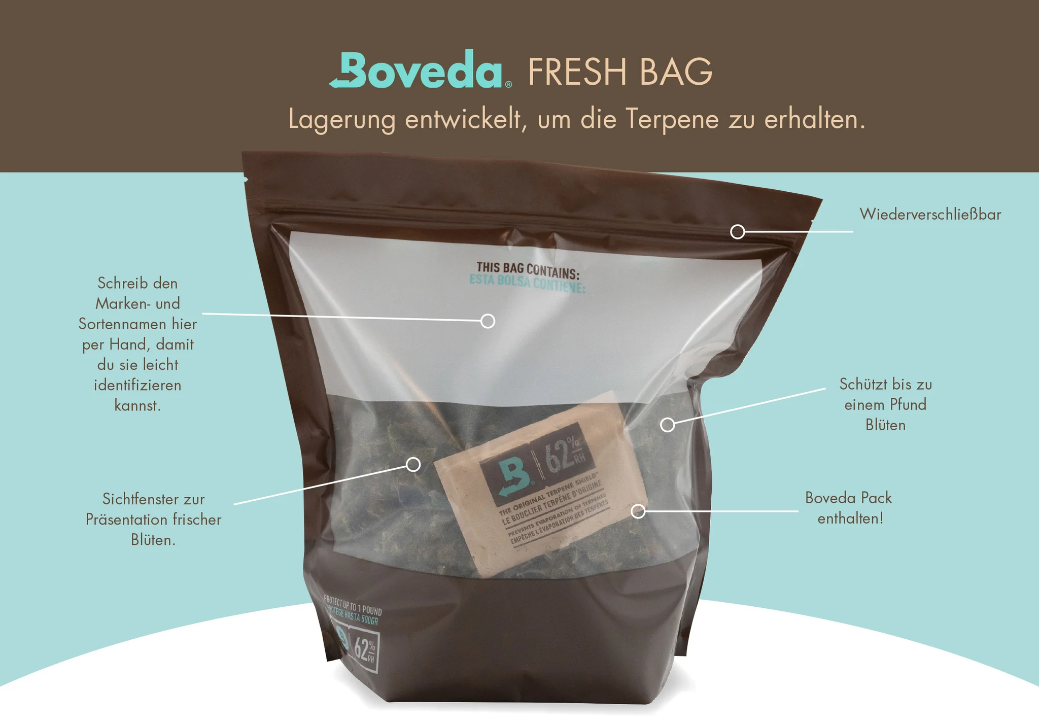 Boveda Fresh Bag + 67g 62%