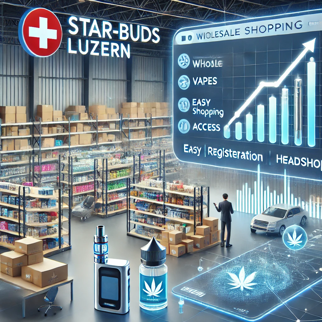 DALL·E 2025-02-07 12.09.01 - A professional and modern digital illustration showcasing the wholesale business of Star-Buds-Luzern. The image should feature a