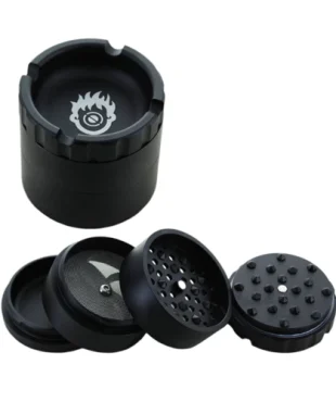 Kush Bong Grinder Alu Black Ashtray