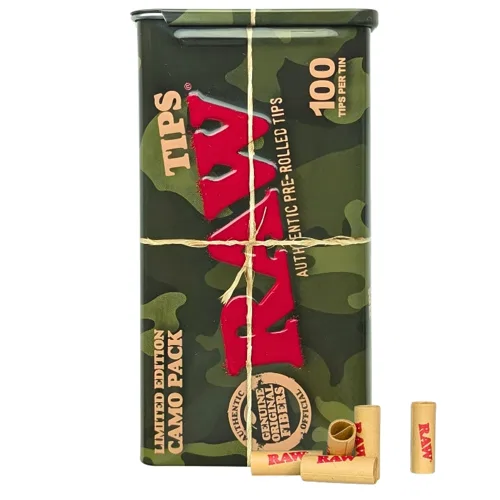 RAW Camo 100 Pre-Rolled Tips – Limited Edition