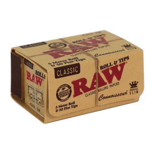 Raw Connoisseur Rolls 5m + 50 Perforated Tips