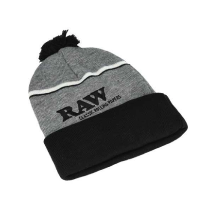 Rolling Papers x Raw Knit Hat Black Grey 1