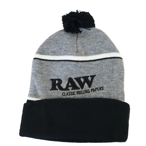 Rolling Papers x Raw Knit Hat Black Grey Rolling Papers x Raw Knit Hat Black Grey