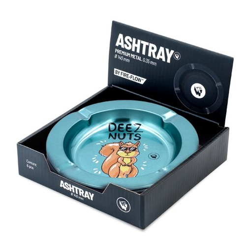 FireFlow - Metal Ashtray - Deez Nutz metallic - 14cm