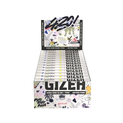 GIZEH Black King Size Slim + Tips 420 Sneaker Edition (26 Stk.)