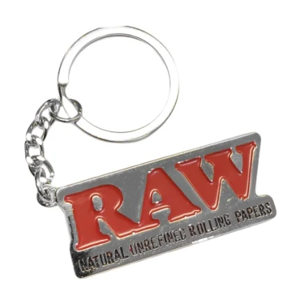 RAW Metal Keyring Keychain Silver