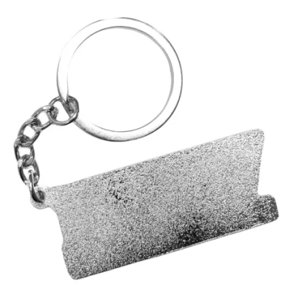 RAW Metal Keyring Keychain Silver