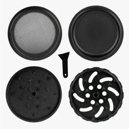 MedusaFilters - Keramik Spike Grinder - Black - 64mm - 4 Part